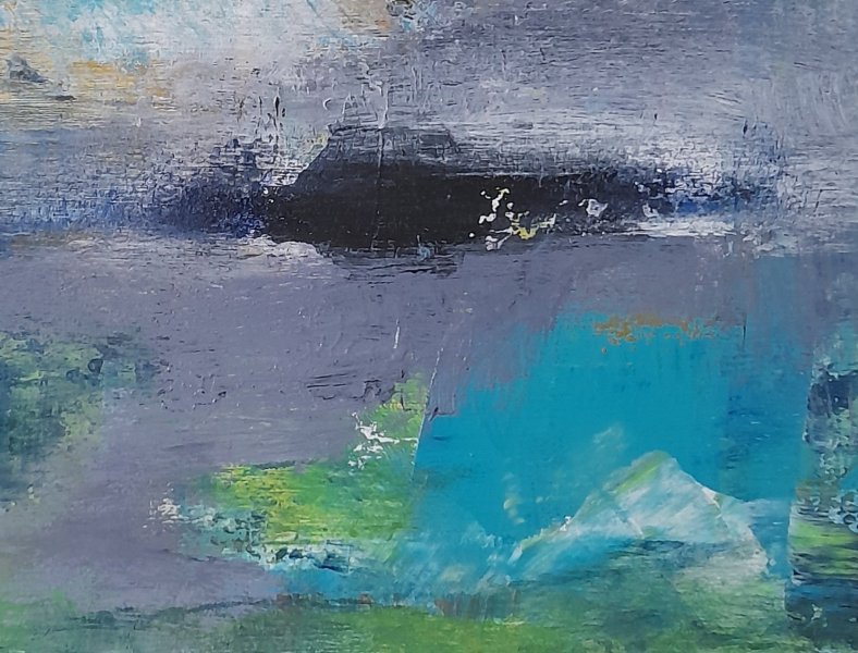 Дополнительное изображение 6: Абстракционизм Пейзаж Живопись "Маленькие летние желания II" живописец Roser JB смешанная техника дерево 