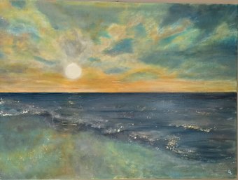 Painting "Shtil I Zakat" by painter Orhidea acrylic canvas at Jose Art Gallery