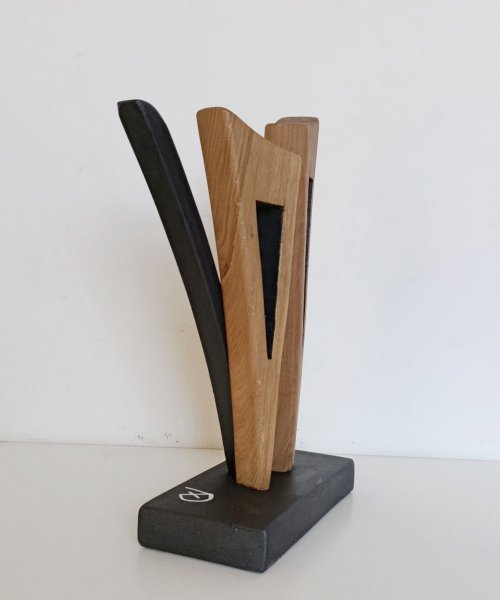 Additional view 7: Abstract Symbolic Sculpture Open forms by sculptor Anna e Daniele Beltrame A+D Art Wood 