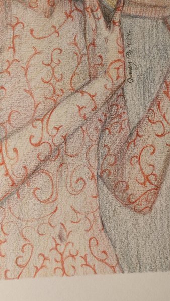 Zusätzliches Bild 1: Schöne Kunst Porträt Graphik "Mein bester Freund im Jahr 2022", illustrator Q May Gravüre Papier 