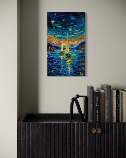 Additional view 1: Impressionism Marine Art Painting Sailing Dreams by painter Vladyslav Durniev oil canvas 