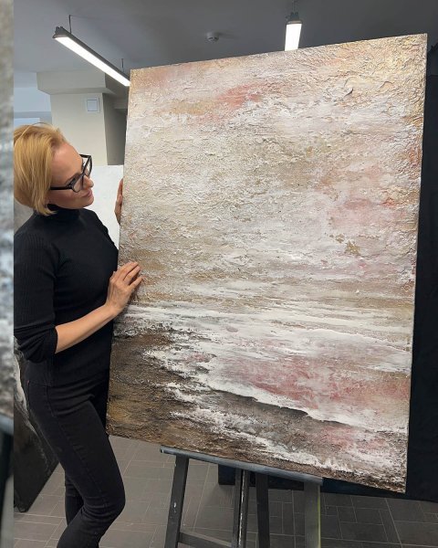 Дополнительное изображение 7: Импрессионизм Интерьер Живопись "Уход" живописец Ксения Елисеева смешанная техника холст 