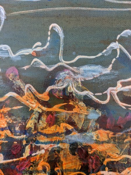 Additional view 3: Abstract Marine Art Painting Simphony 3. Abstract Waves of Emotion by painter Lena Kolambet acrylic canvas 