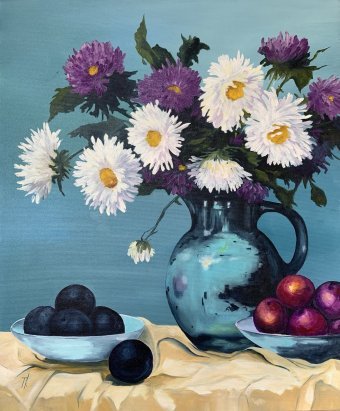 Painting "Summer glow" by painter Olga Tkachova oil canvas at Jose Art Gallery