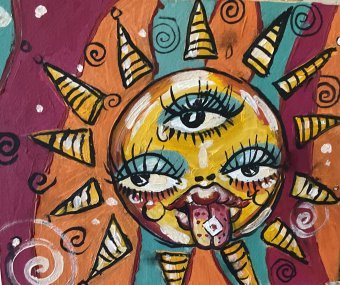 Живопись "Божья коровка. Яркий Дизайн в Арт Деко", живописец Анна Мацюк акрил картон в Jose Art Gallery