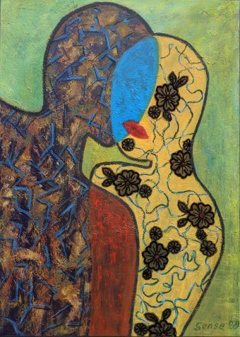 Pintura "Afinidad", pintor Lena Kolambet óleo lienzo en Jose Art Gallery