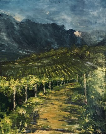 Vineyard in holes
