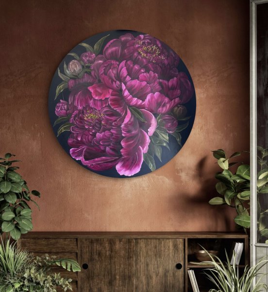 Immagine aggiuntiva 7: Realismo Floreale Pittura "Peonie Borgogna", pittore Vera Kozlovskih olio tela 