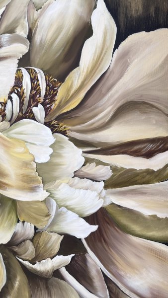 Immagine aggiuntiva 4: Realismo Floreale Pittura "Peonie alla luce del sole", pittore Vera Kozlovskih olio tela 