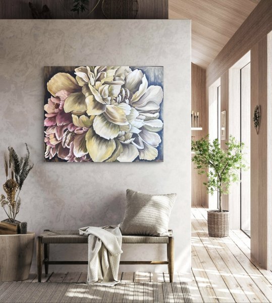 Immagine aggiuntiva 5: Realismo Floreale Pittura "Peonie alla luce del sole", pittore Vera Kozlovskih olio tela 