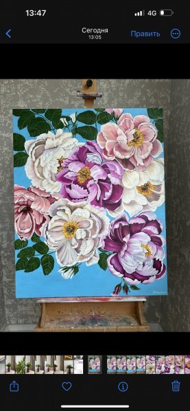 Immagine aggiuntiva 2: Realismo Floreale Pittura "Giardino in fiore", pittore Vera Kozlovskih olio tela 