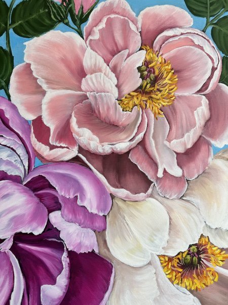 Immagine aggiuntiva 3: Realismo Floreale Pittura "Giardino in fiore", pittore Vera Kozlovskih olio tela 