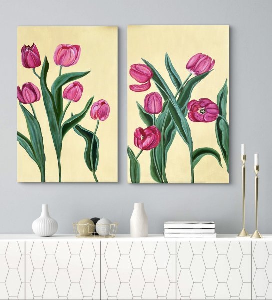 Immagine aggiuntiva 4: Realismo Floreale Pittura "Tulipani", pittore Vera Kozlovskih olio tela 