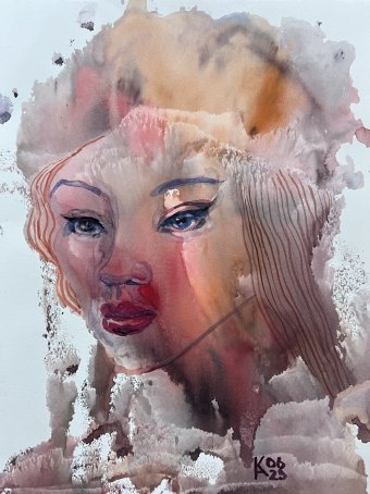 Painting "The forest fairy" by painter Katerina Anchugova watercolor paper at Jose Art Gallery