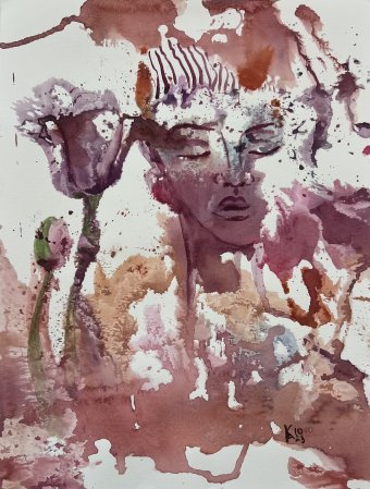 Woman with Tulip