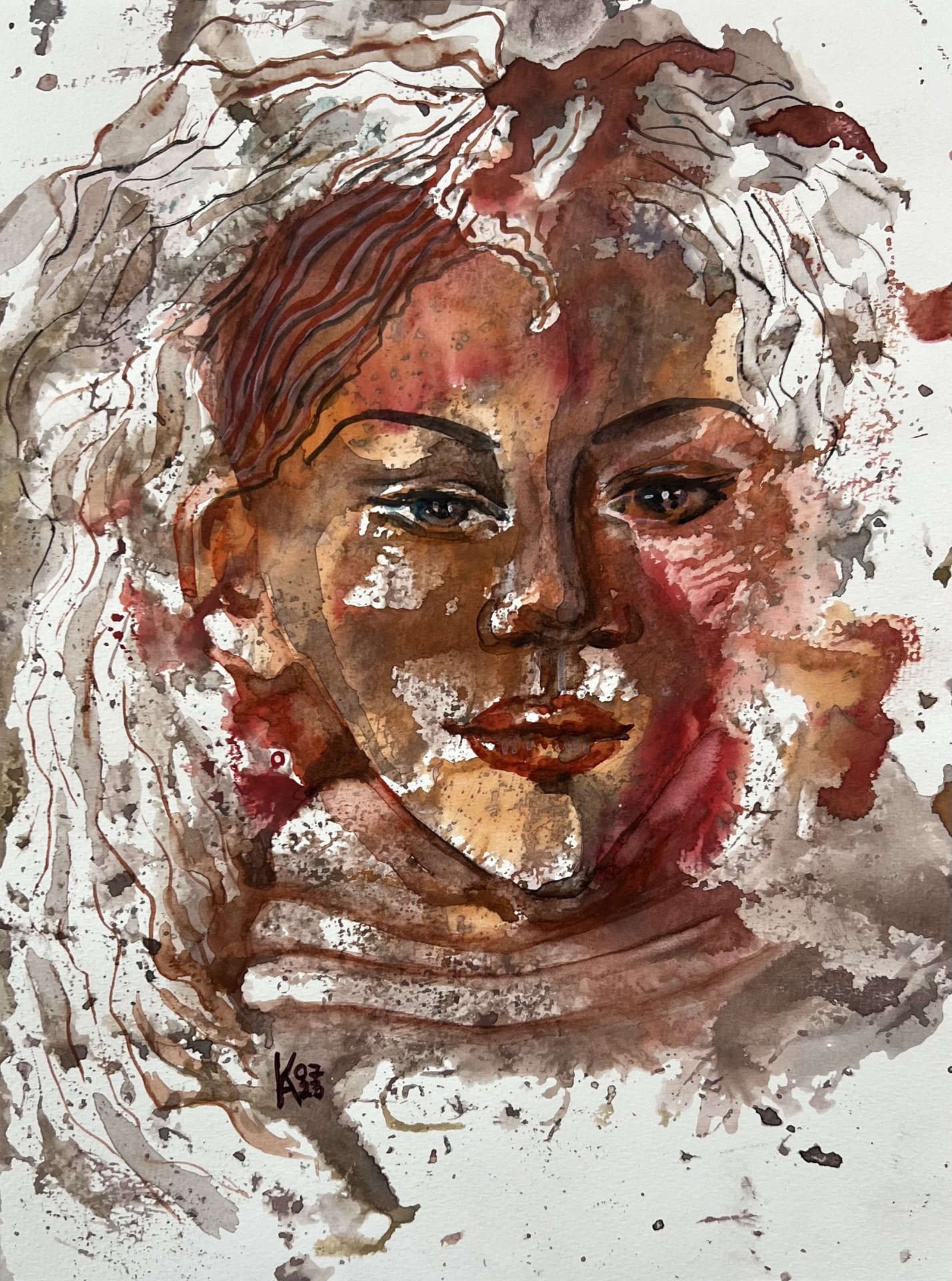 The warm look Painting by Katerina Anchugova