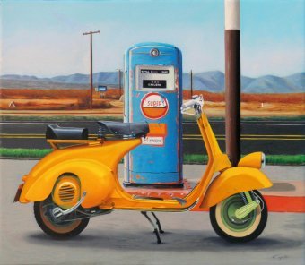 VESPA GIALLA E GASOLINE