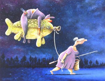 Живопись "Удачная рыбалка", живописец Kostyantyn Kazanchev акрил холст в Jose Art Gallery