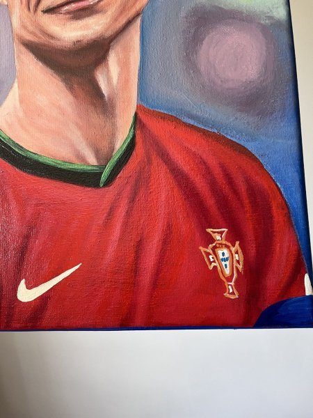 Additional view 3: Contemporary Art Portrait Painting Cristiano Ronaldo Football Legend Portrait by painter Stepan Ribkevich oil canvas 