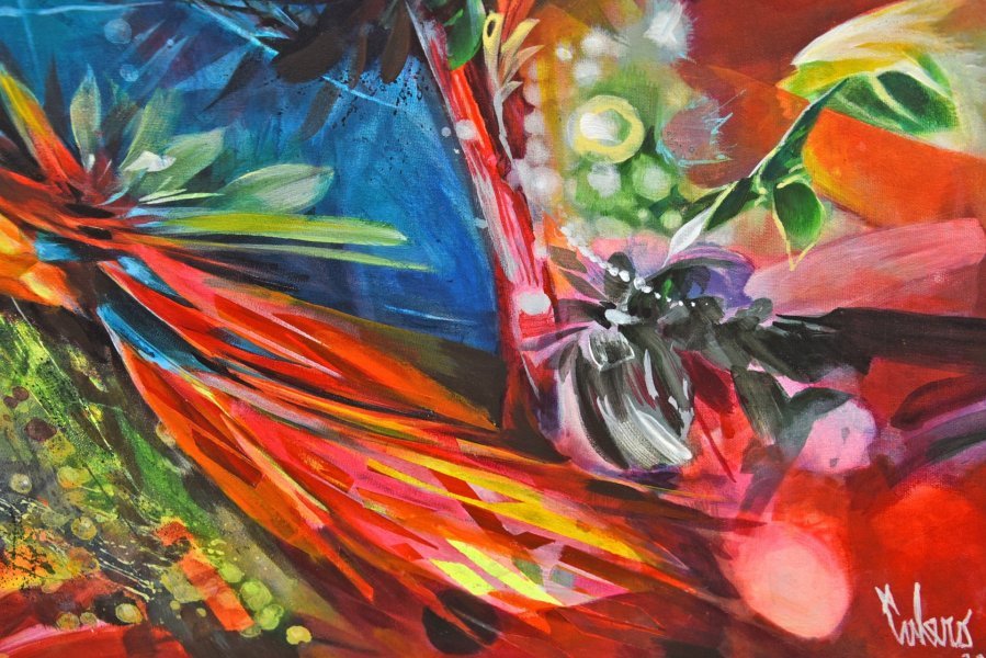 The fabric of space Painting by Jorge Calero