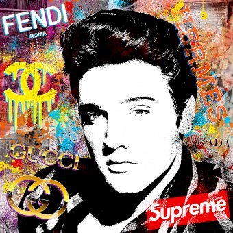 Arte digital "(Elvis)Conversa Suspeita", artista digital Agent X na Jose Art Gallery