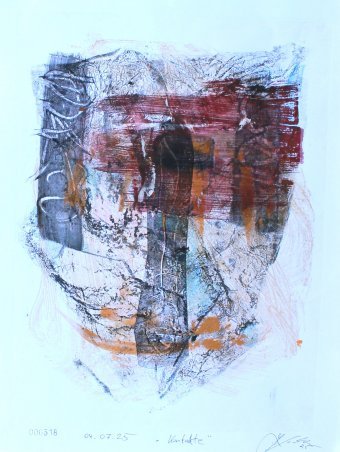 Graphique "Contact", illustrateur Lochter Andreas technique mixte papier à la Jose Art Gallery
