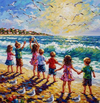 Été d'enfance au bord de la mer