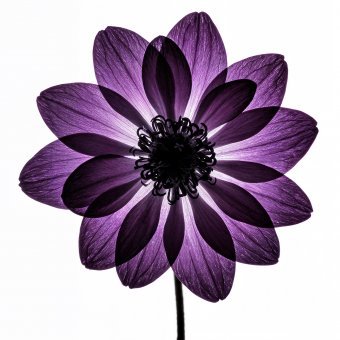 Photographie "Translucide 22 : Fleur violette éthérée", photographe Michael F à la Jose Art Gallery