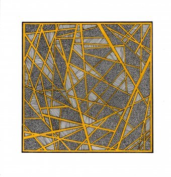 Grafika "W sieciach jego własnego umysłu", ilustrator Robert Borynskyy technika mieszana papier w Jose Art Gallery