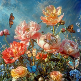 Photographie "Jardin des papillons 5 : La douce danse de la nature", photographe Michael F à la Jose Art Gallery