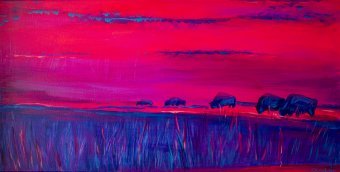 Painting "Painting Ascania - New. Biso" by painter Oksana Chumakova acrylic canvas at Jose Art Gallery