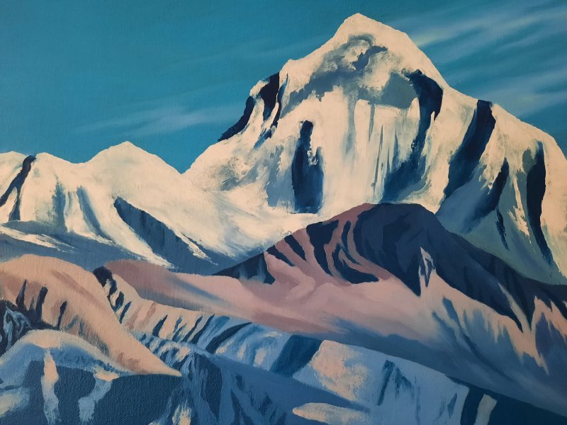 Additional view 4: Realism Landscape Painting The magic of Nepalese peaks and silence by painter Pavel Bulavintsev oil canvas 