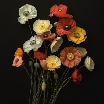 Una vibrante esposizione floreale botanica di 13 fiori