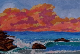 Painting "Acrylic painting" by painter Sumiya Muna acrylic paper at Jose Art Gallery