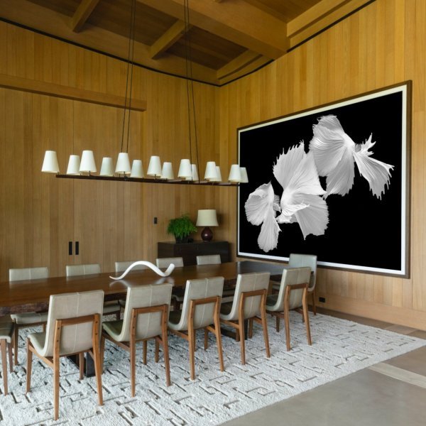 Immagine aggiuntiva 1: Bianco e nero Natura Fotografia "Betta Triple BW: Eleganza in movimento", fotografo Michael F 