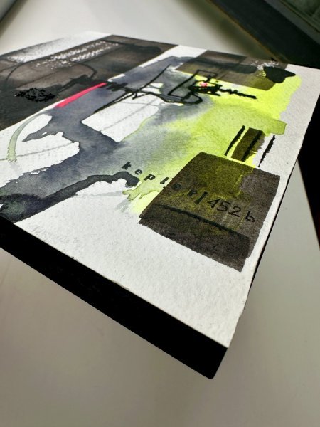 Immagine aggiuntiva 2: Astrattismo Genere Pittura "Kepler 452b", pittore Noumenona acrilico carta 