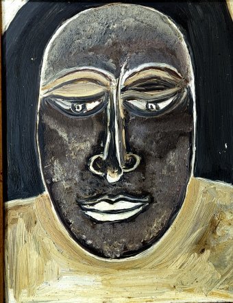 Painting "HEAD-2" by painter ANAND MANCHIRAJU oil plastic at Jose Art Gallery