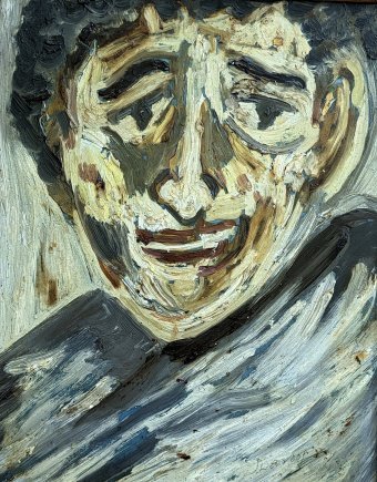 Painting "HEAD-4" by painter ANAND MANCHIRAJU oil plastic at Jose Art Gallery