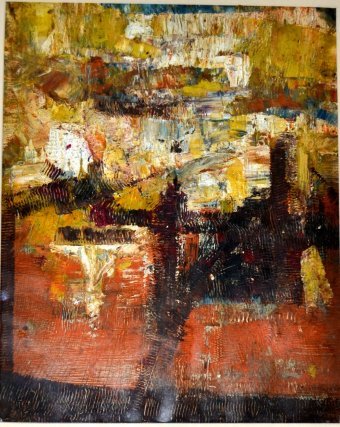 Painting "ABSTRACT-X" by painter ANAND MANCHIRAJU oil plastic at Jose Art Gallery