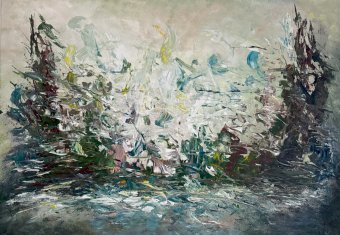 Painting "Blur" by painter Maria Reitgruber acrylic canvas at Jose Art Gallery