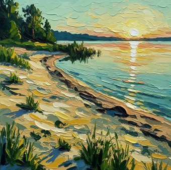 Painting "Columbia River Gorge" by painter Selena Sashina oil canvas at Jose Art Gallery