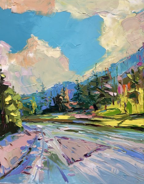 River Painting by Bohdan Vynarchyk - Jose Art Gallery