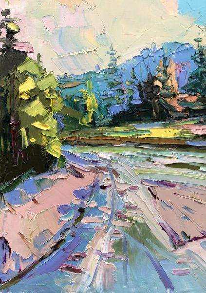 River Painting by Bohdan Vynarchyk - Jose Art Gallery