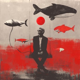 Arte digital "O animal de estimação", artista digital Anna Shee na Jose Art Gallery