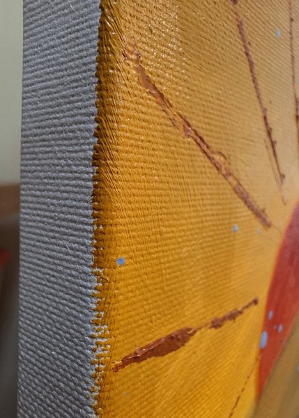 Imagen adicional 2: Abstraccionismo Interior Pintura "El pájaro está cantando", pintor Serhii Voichenko óleo lienzo 