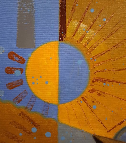 Imagen adicional 5: Abstraccionismo Interior Pintura "El pájaro está cantando", pintor Serhii Voichenko óleo lienzo 