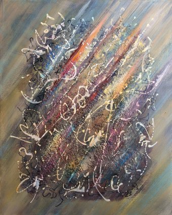 Painting "Symphony 2 Unleashed Passion" by painter Lena Kolambet acrylic canvas at Jose Art Gallery