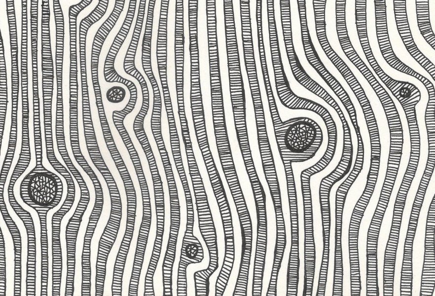 Additional view 1: Abstract Miniature Drawing GRAPHIC TRIFLES by illustrator Robert Borynskyy pencil paper 