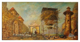 Painting "A walk" by painter Serhiy Roy oil canvas at Jose Art Gallery