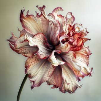Digital Art "Rainbow Dahlia 23: Vivid Petal Elegance" by digital artist Michael F at Jose Art Gallery